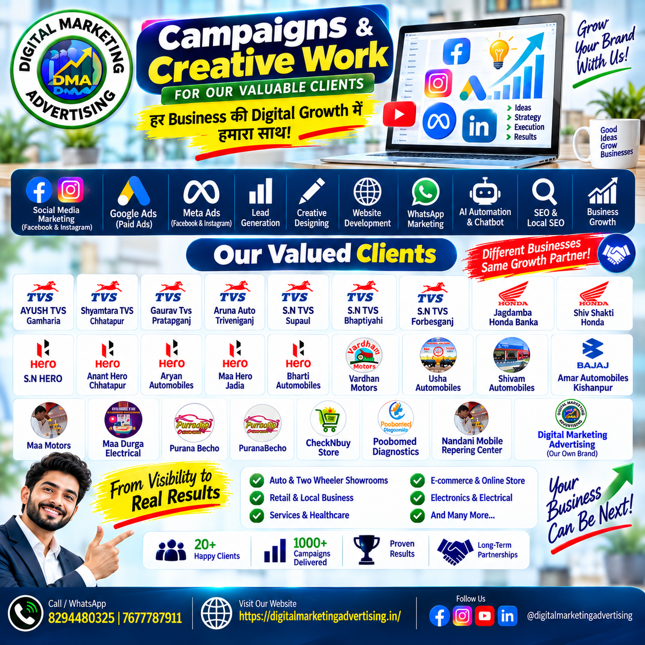 Our Valued Clients & Campaigns  Different Businesses • One Trusted Digital Growth Partner