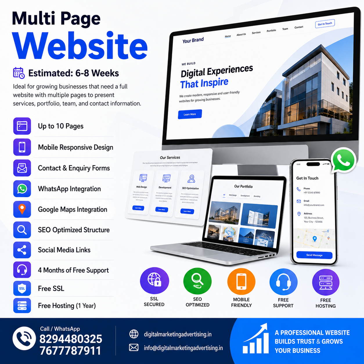 Multi Page Website (Duration: 1 year)