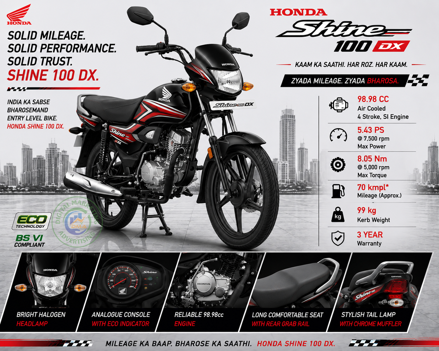 Shine 100 DX