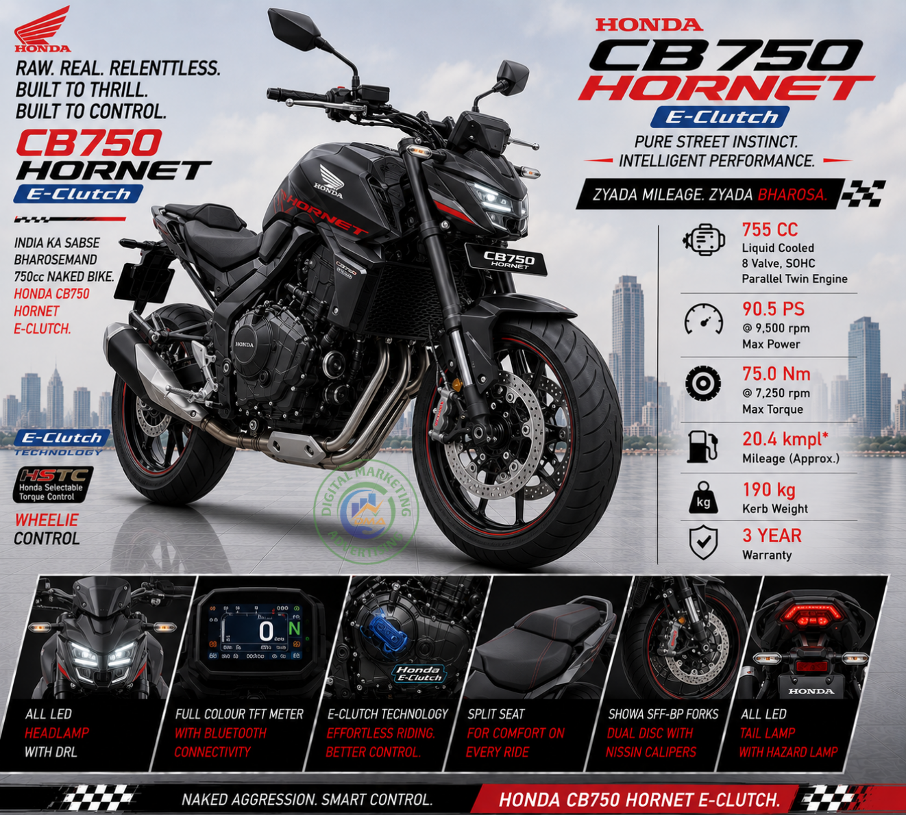 CB750 Hornet E-Clutch